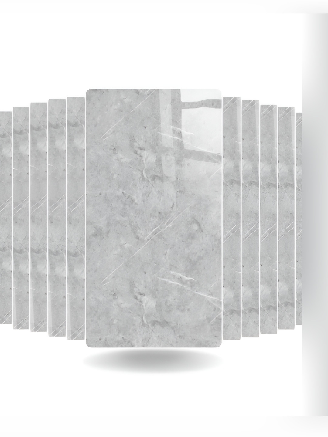 

HOMEMATES Bianco Grey Liquid Marble-Printed Self-Adhesive Wall Stickers