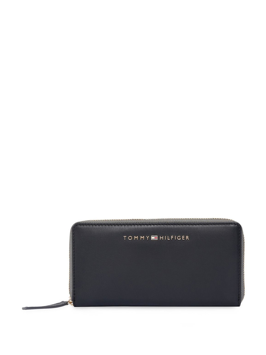 

Tommy Hilfiger Women Leather Zip Around Wallet, Black