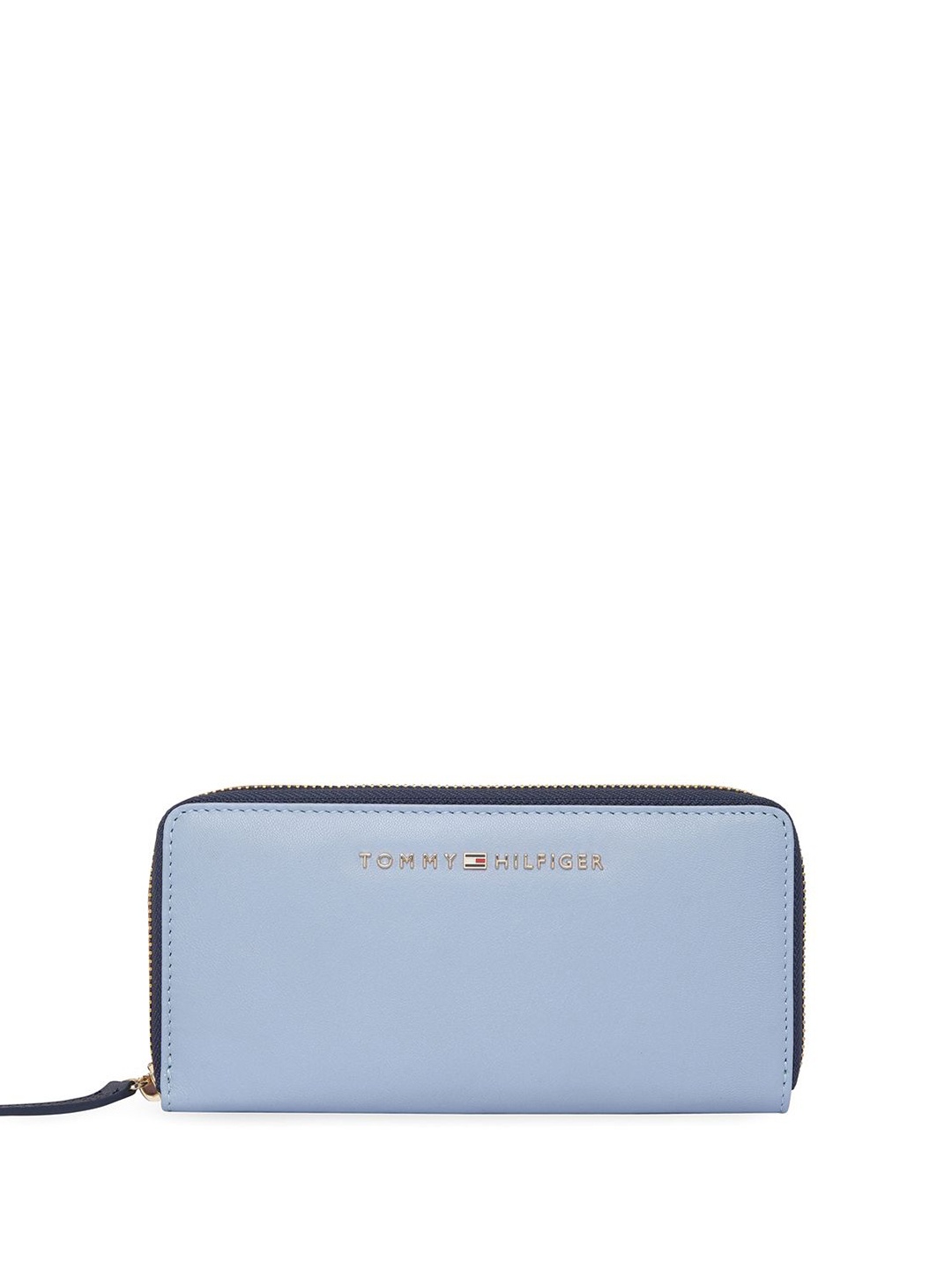 

Tommy Hilfiger Women Leather Zip Around Wallet, Blue