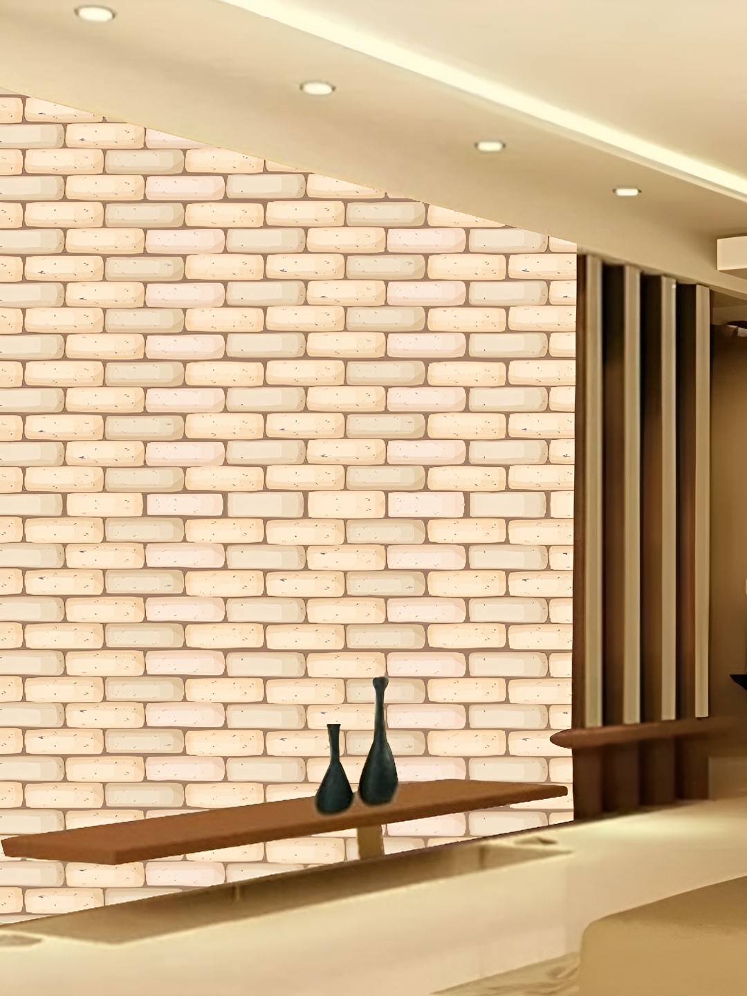 

Aura Beige Printed Self-Adhesive 3D Wallpaper