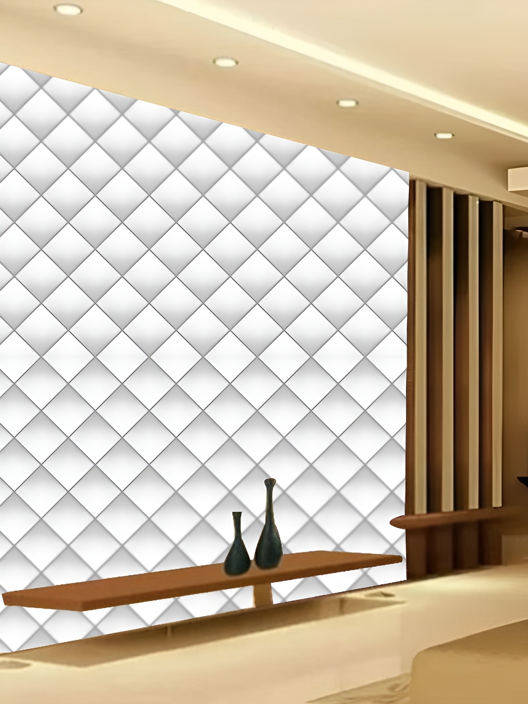

Aura White & Grey Printed Self-Adhesive 3D Wallpaper