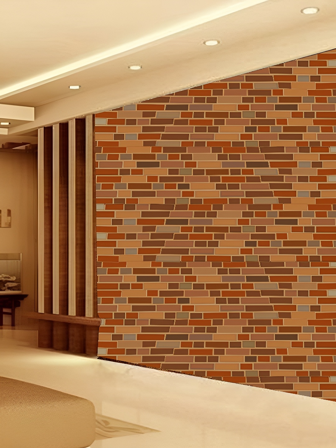 

Aura Brown & Beige Printed Self-Adhesive 3D Wallpaper
