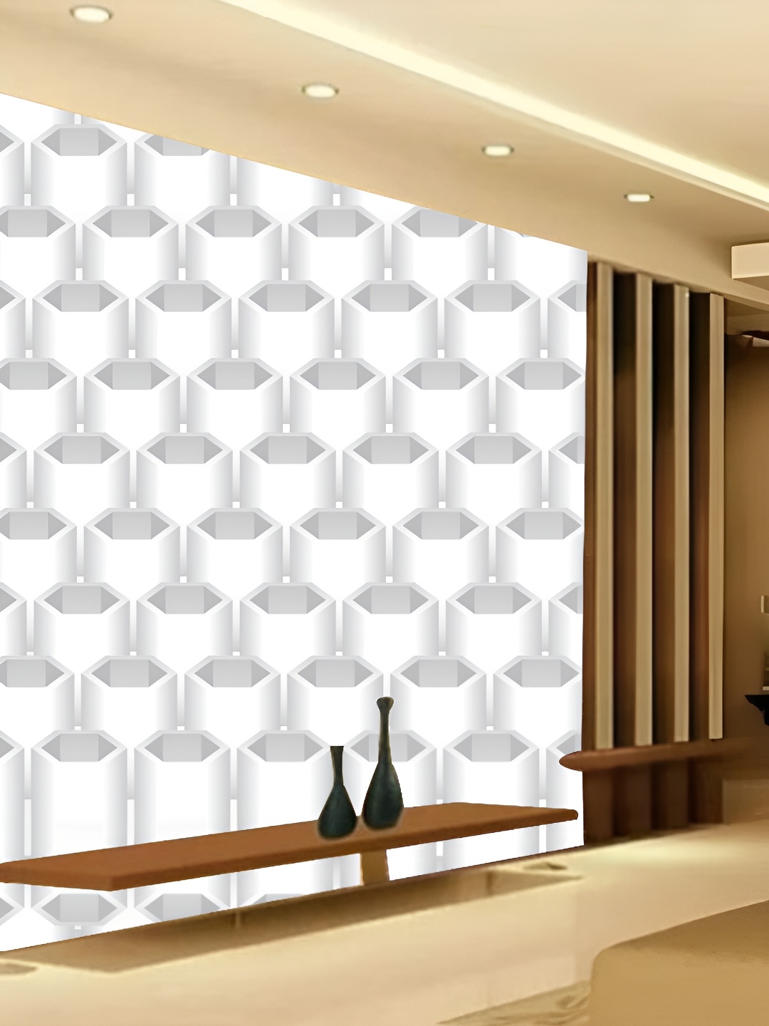 

Aura Printed Self-Adhesive 3D Wallpaper, White