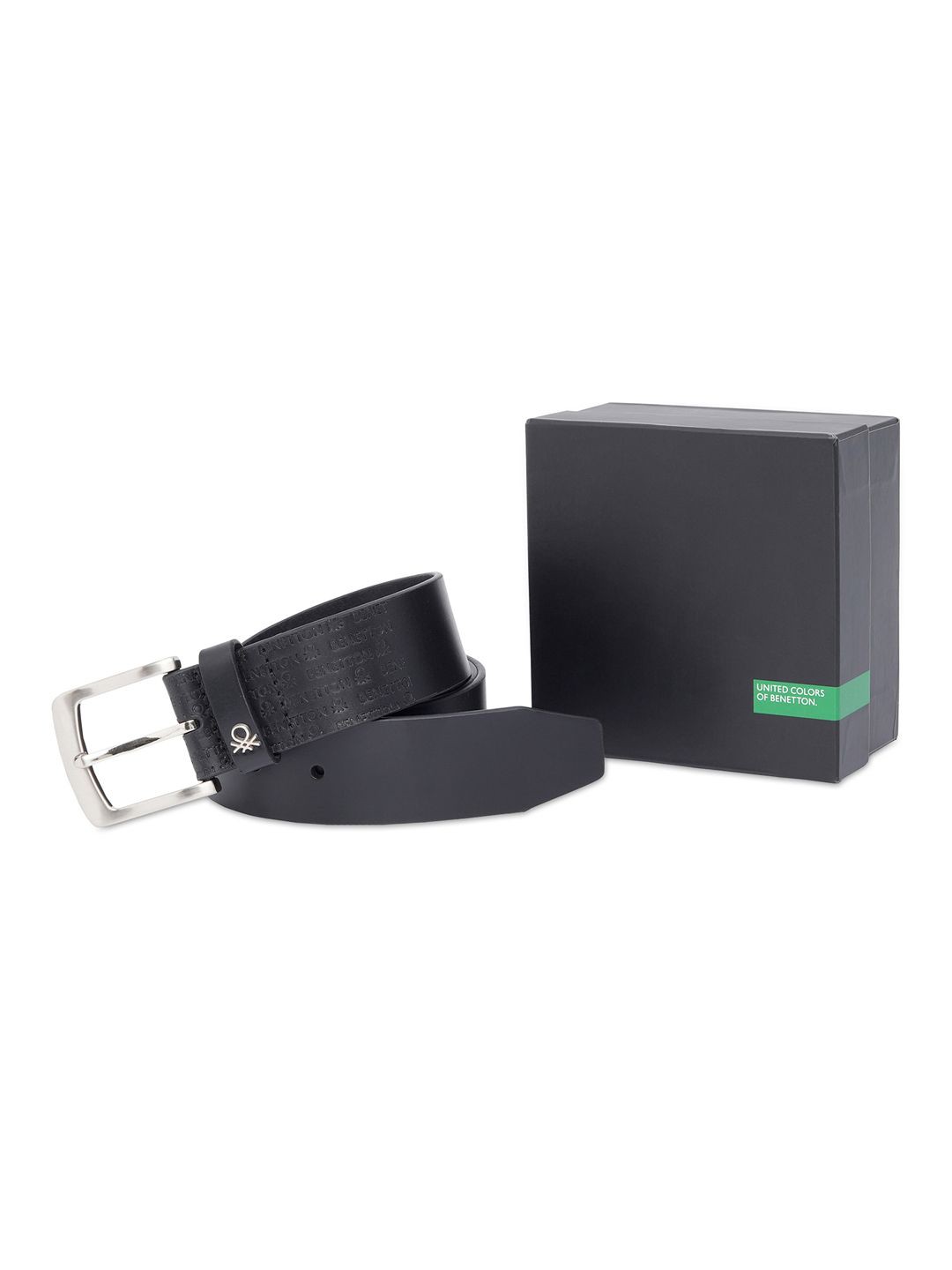 

United Colors of Benetton Men Leather Belt, Black