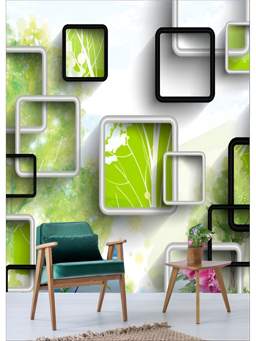 

Aura Printed Self-Adhesive 3D Wallpaper, White