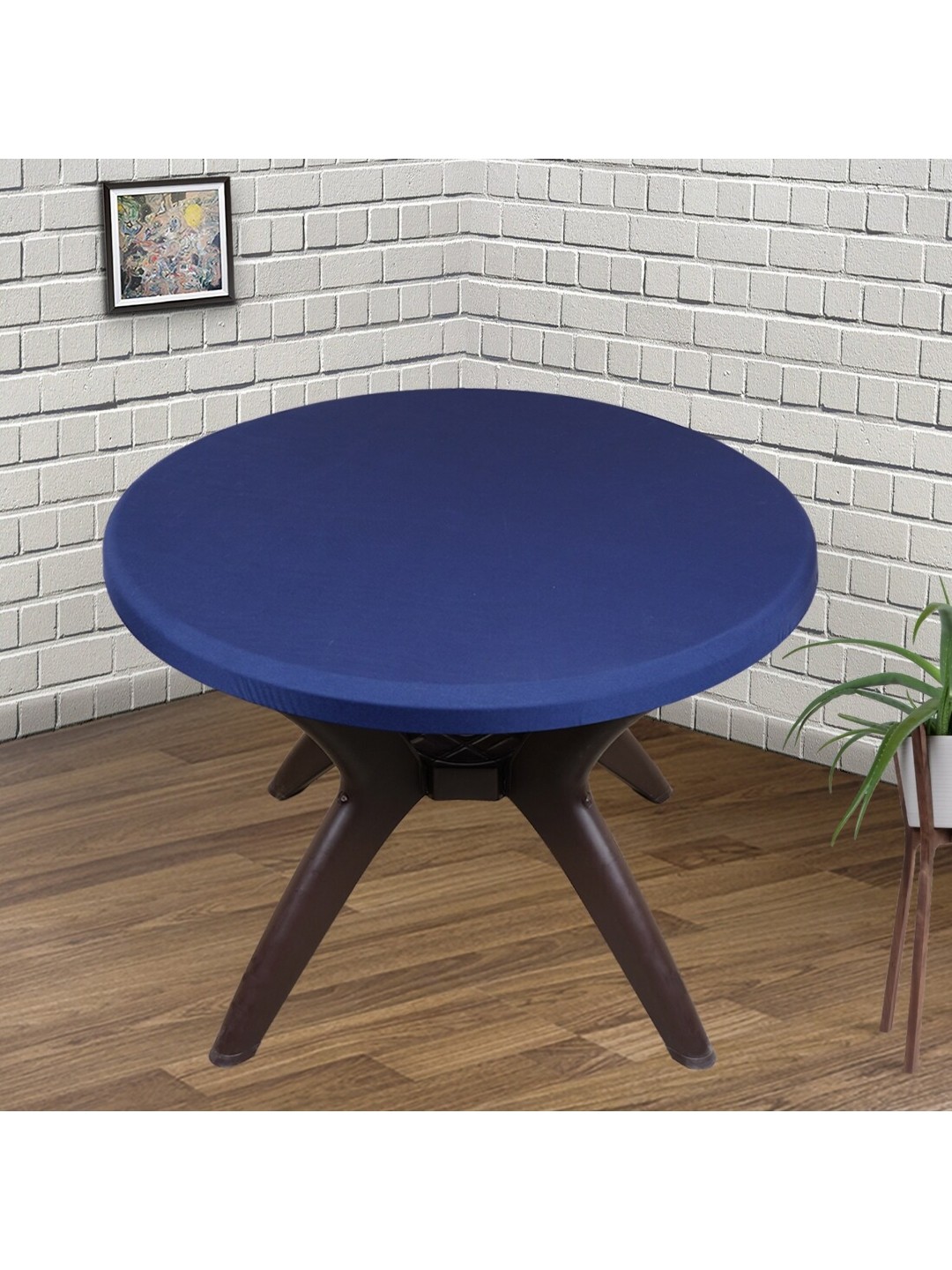 

Eleganta Navy Blue Round 4-Seater Table Cover