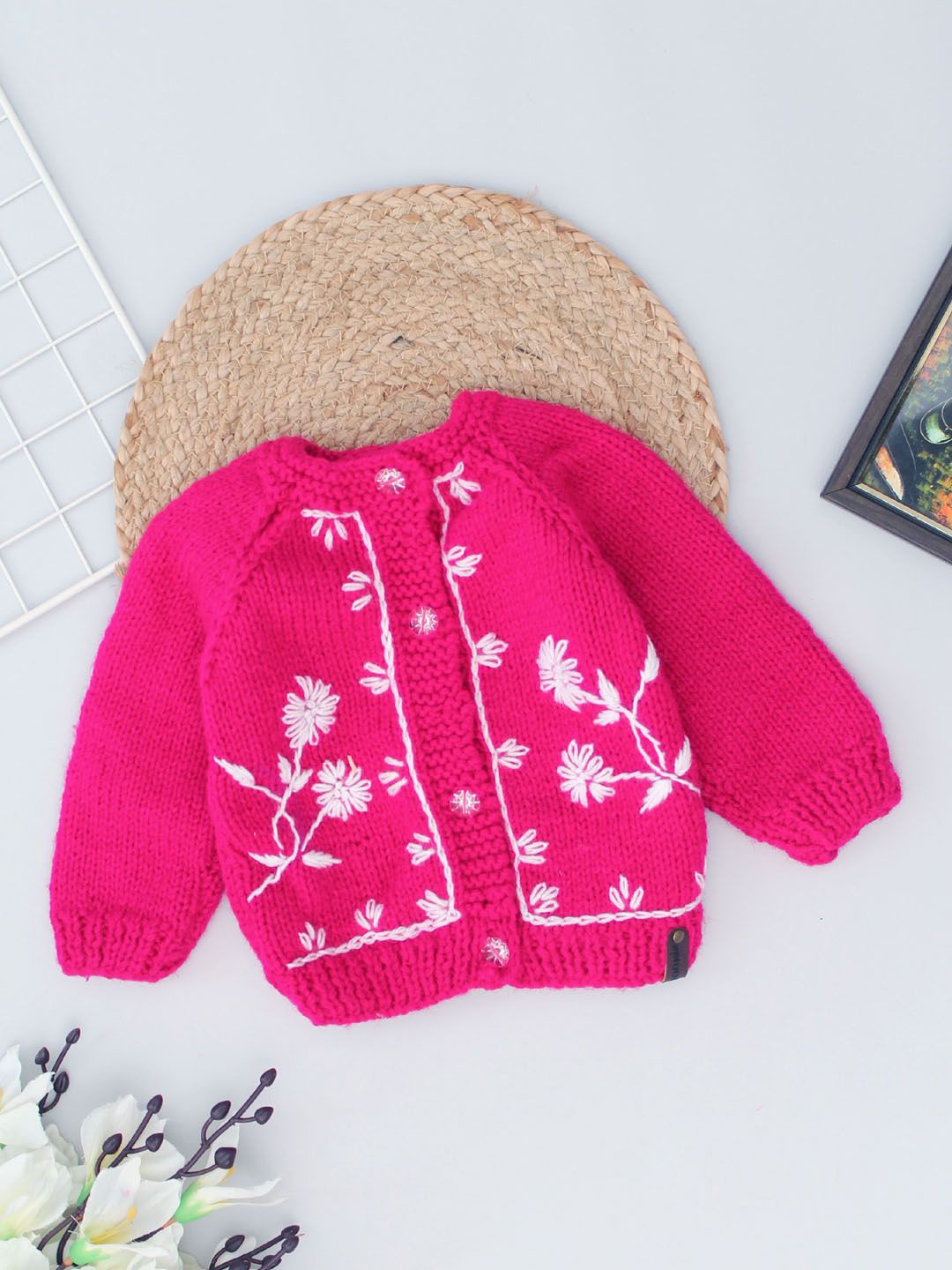 

Woonie Boys Floral Cardigan, Pink