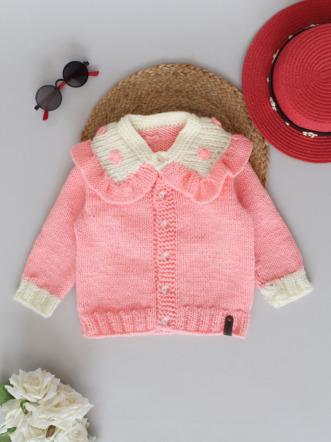 

Woonie Girls Cardigan Sweaters, Pink
