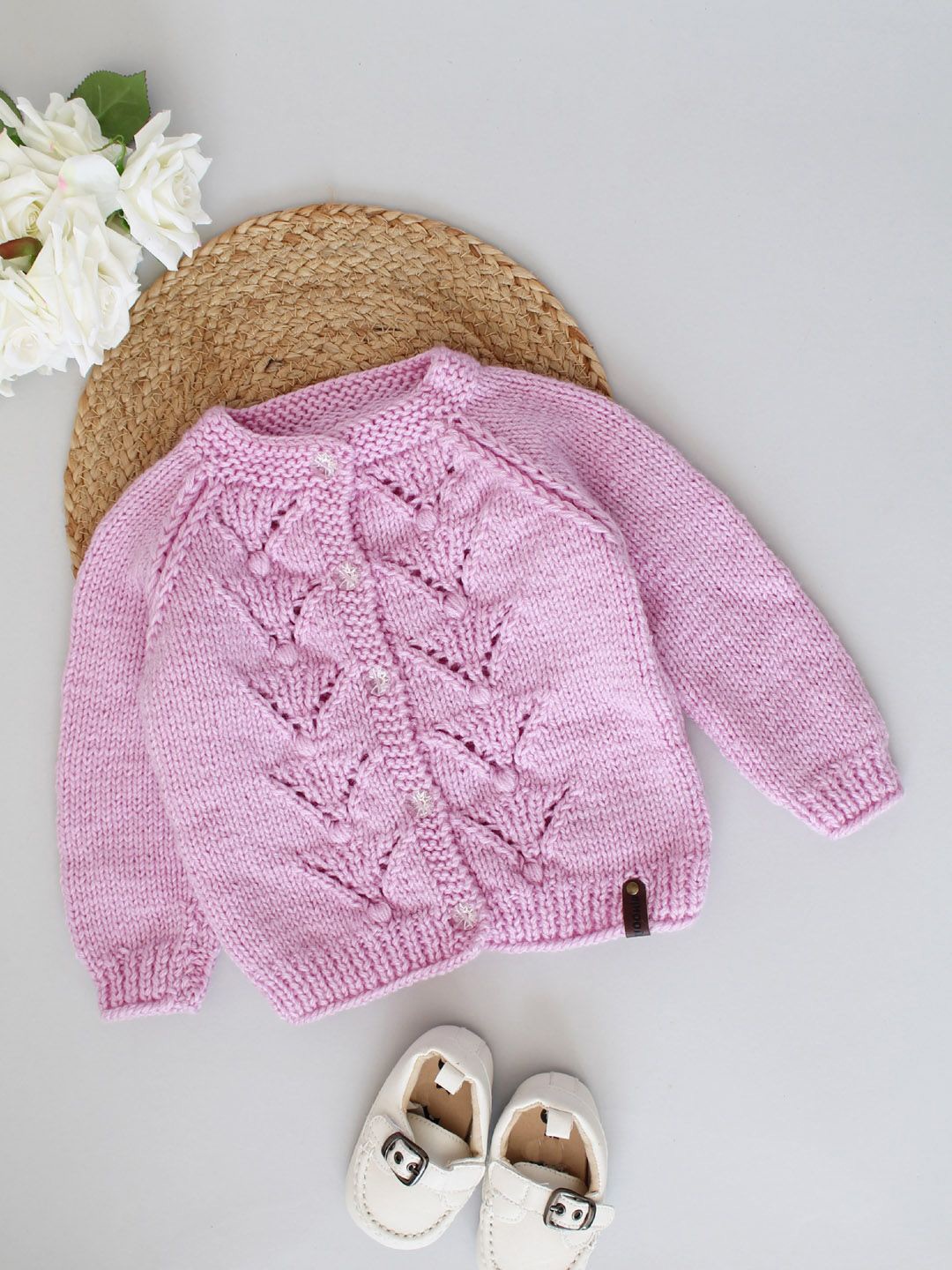 

Woonie Girls Cardigan Sweaters, Mauve