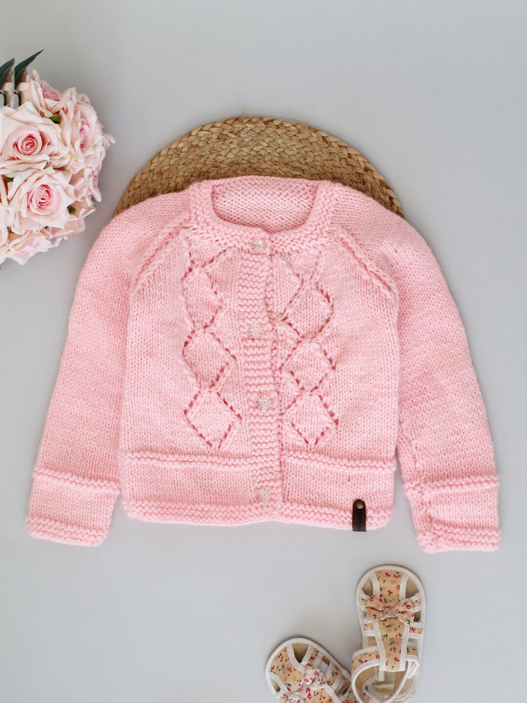

Woonie Boys Cardigan Sweaters, Pink