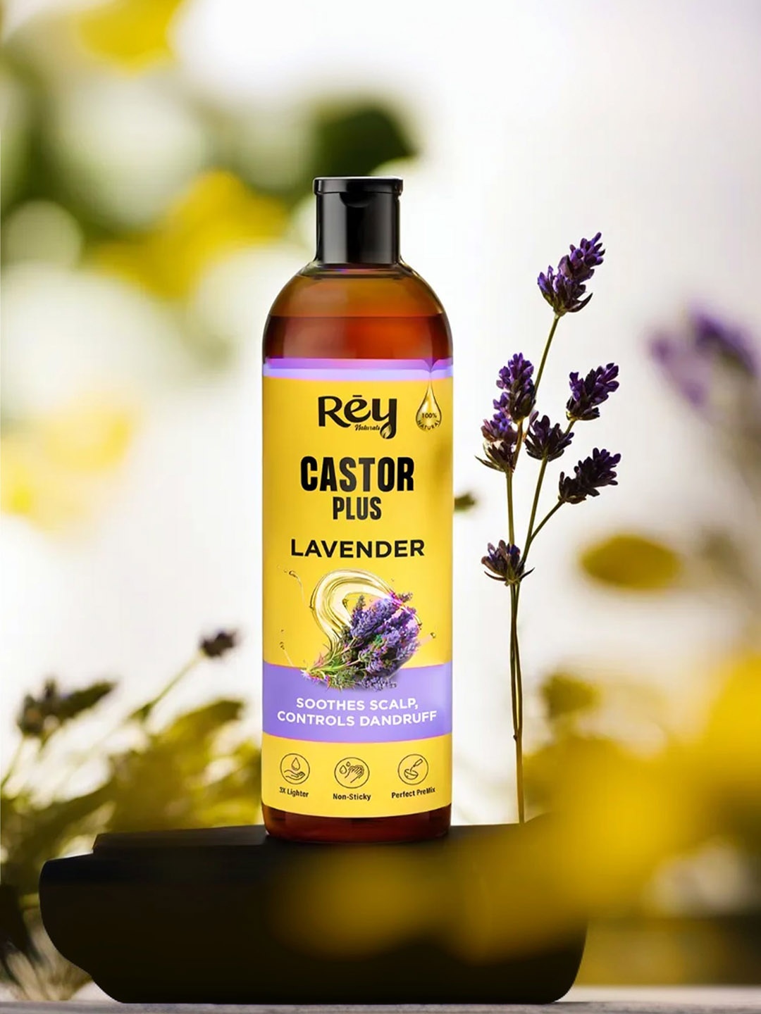 

Rey Naturals Castor Plus Lavender Hair Oil - 200ml, Yellow