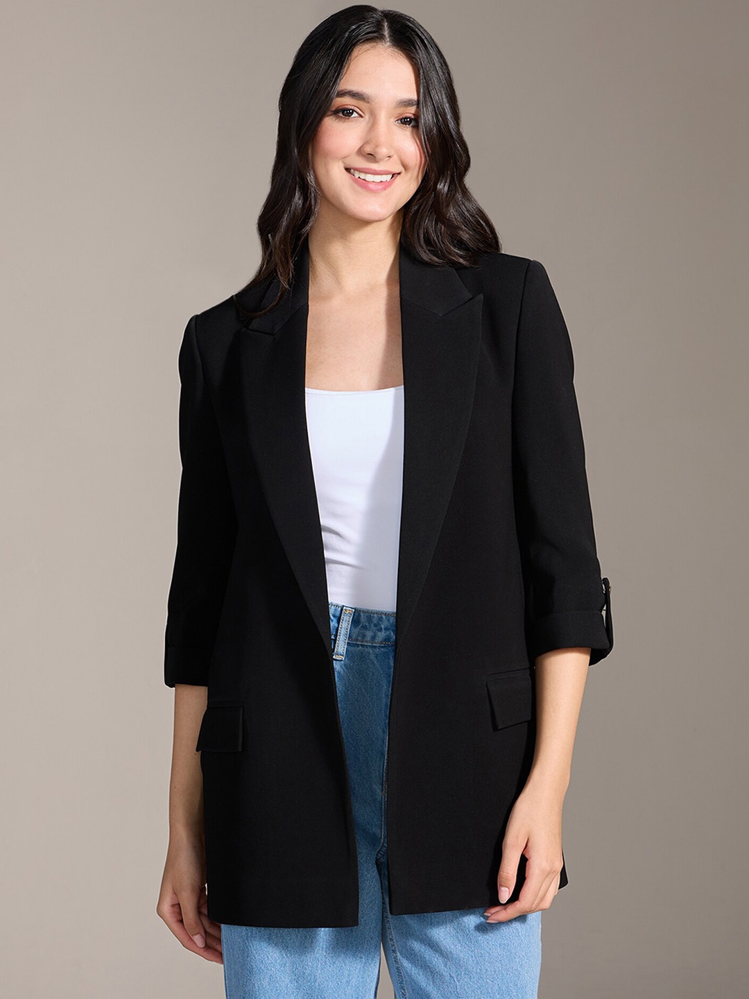 

20Dresses womens Front Open Blazers, Black