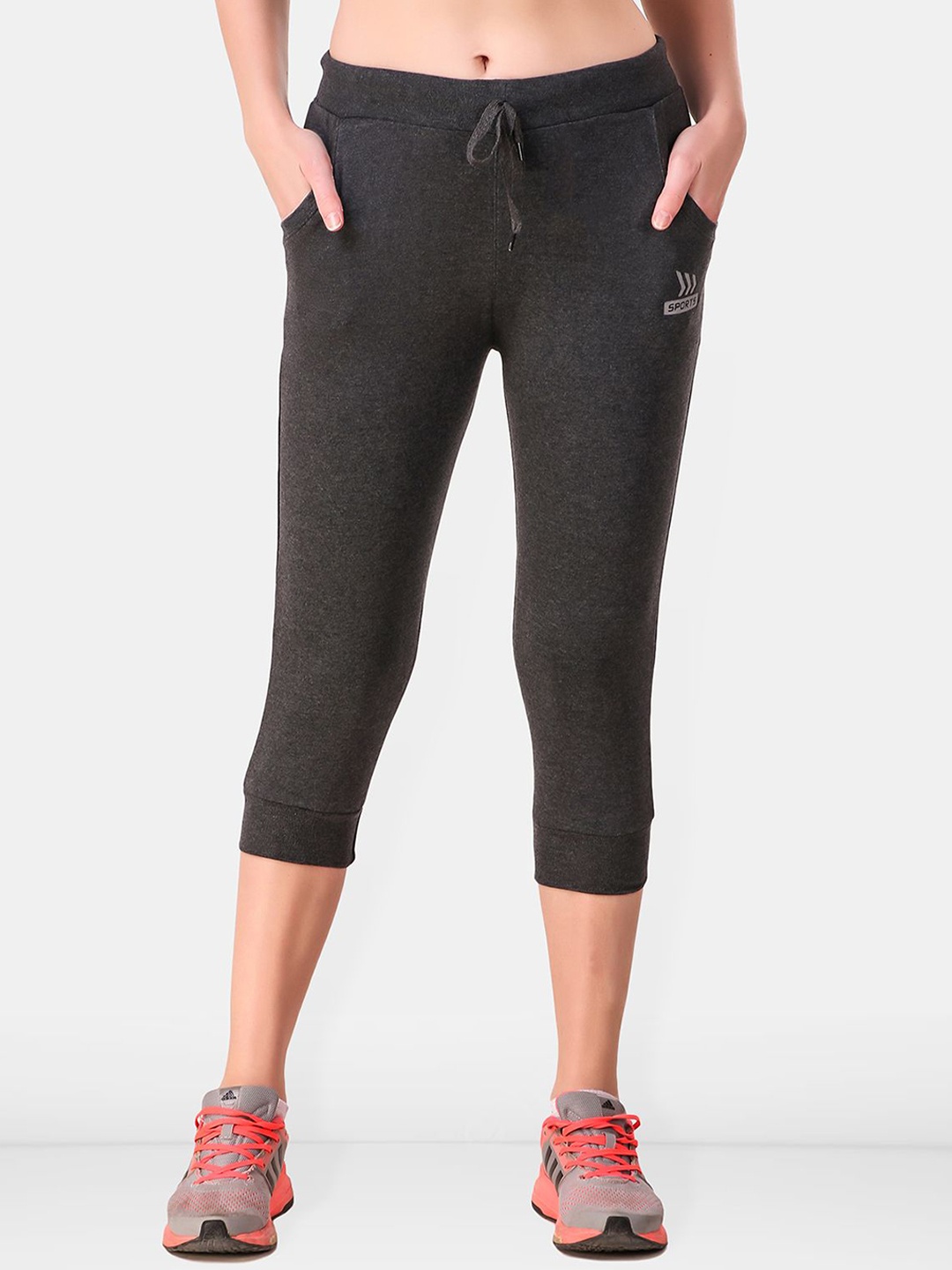

Be You Women Cotton Capris, Charcoal