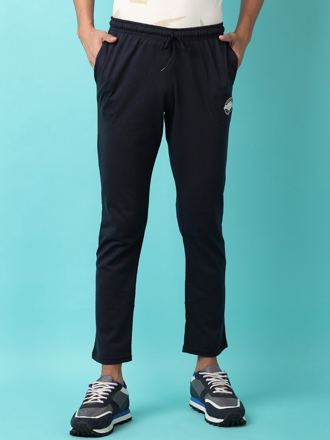 

V-Mart Men Cotton Breathable Track Pants, Blue