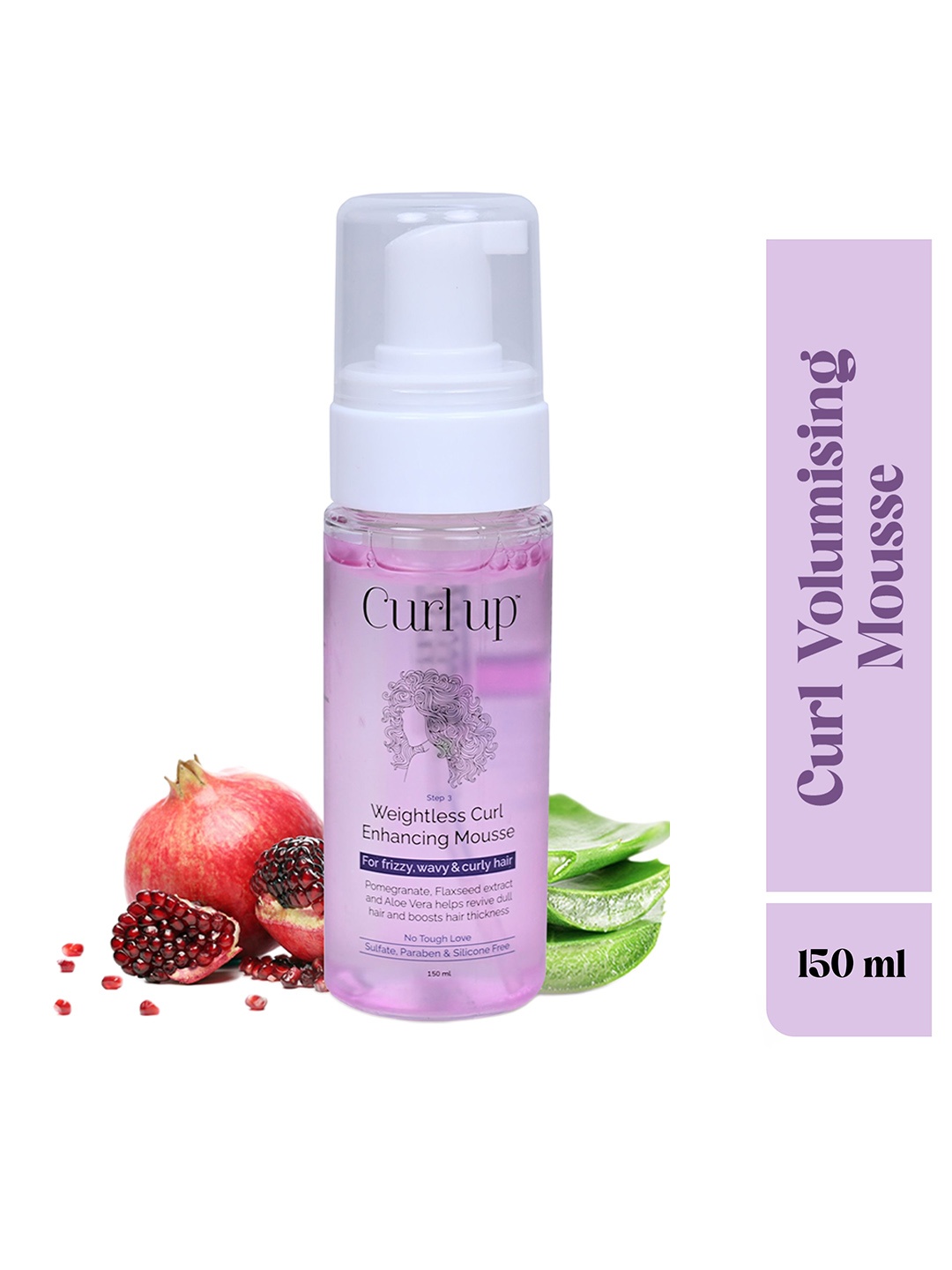 

Curl up Weightless Curl Enhancing Mousse - 150 ml, Transparent