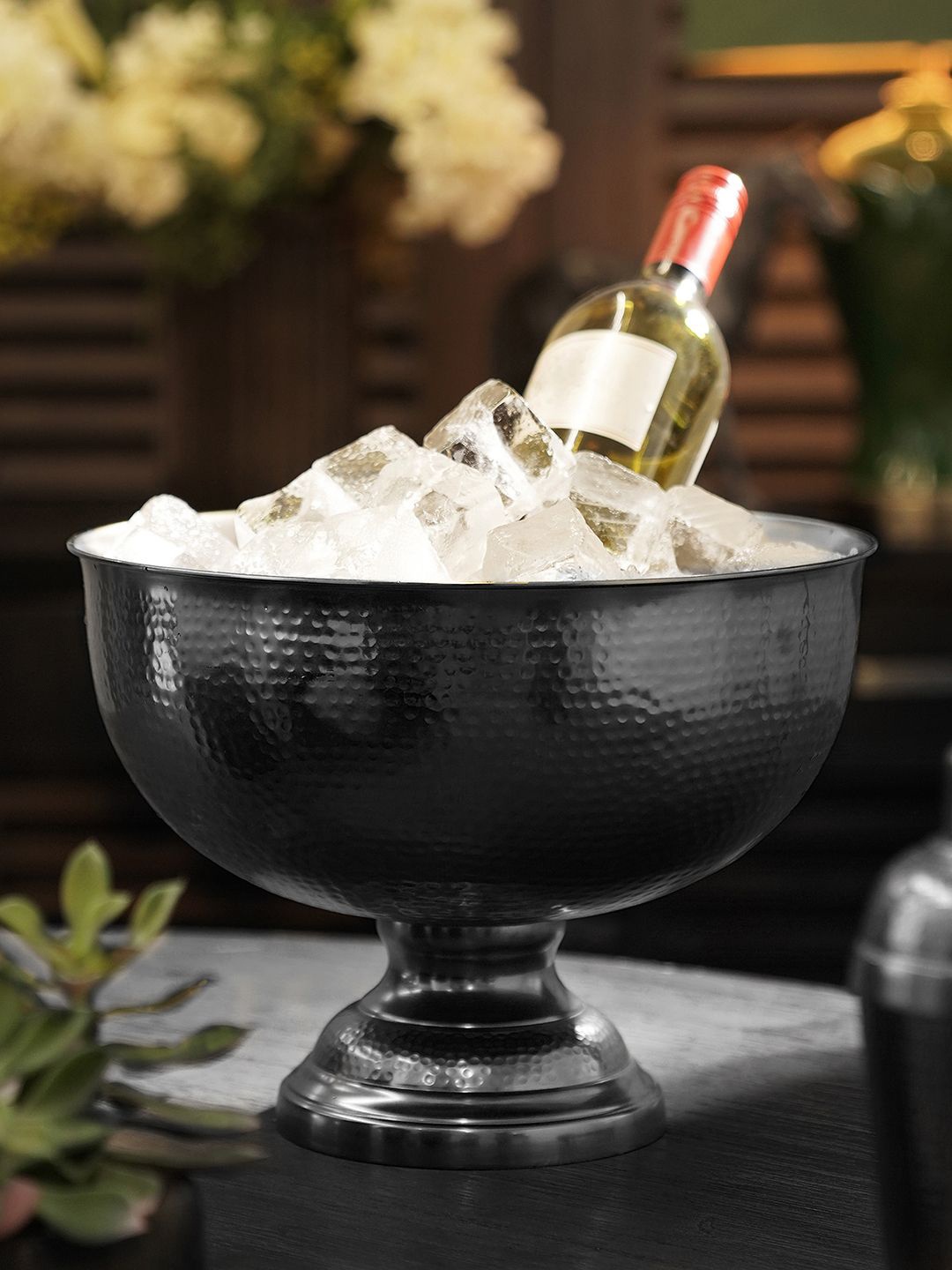 

Pure Home and Living Grey Metal Punch Bowl