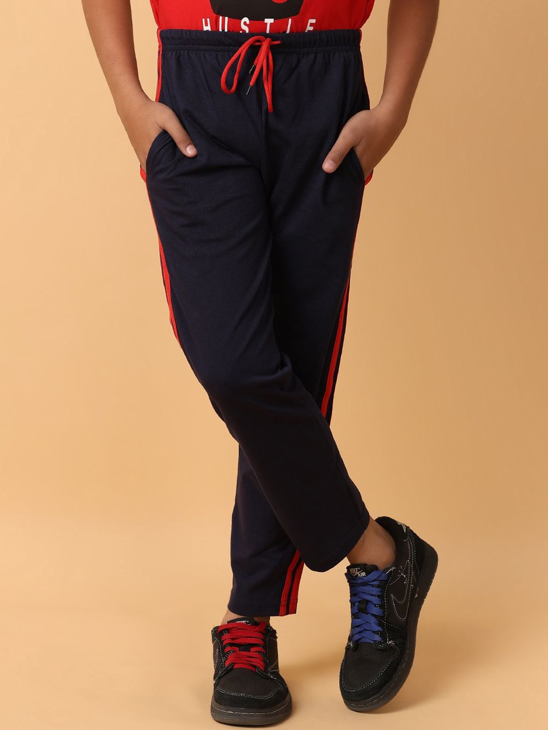 

V-Mart Boys Cotton Track Pants, Navy blue