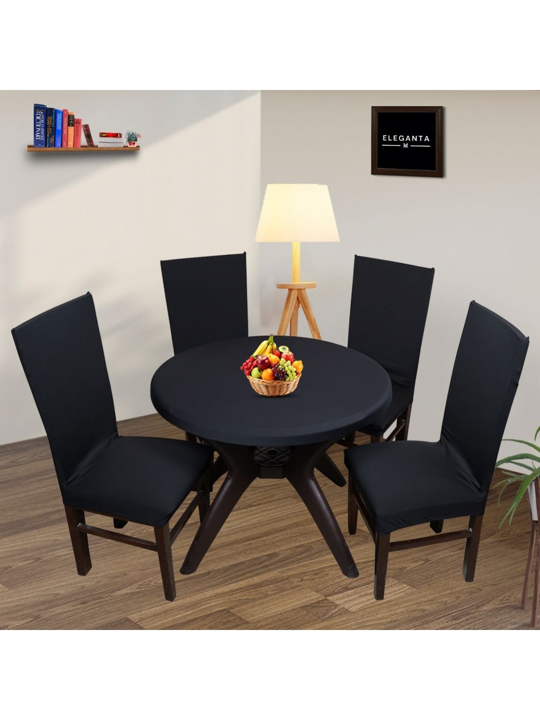 

Eleganta Black Anti-Slip Round 4-Seater Table Cover