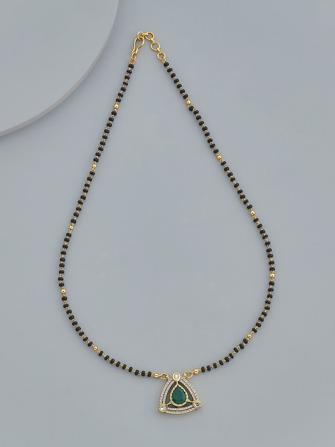 

Kushal's Fashion Jewellery Women Artificial Stones and Beads Mangalsutra, Gold