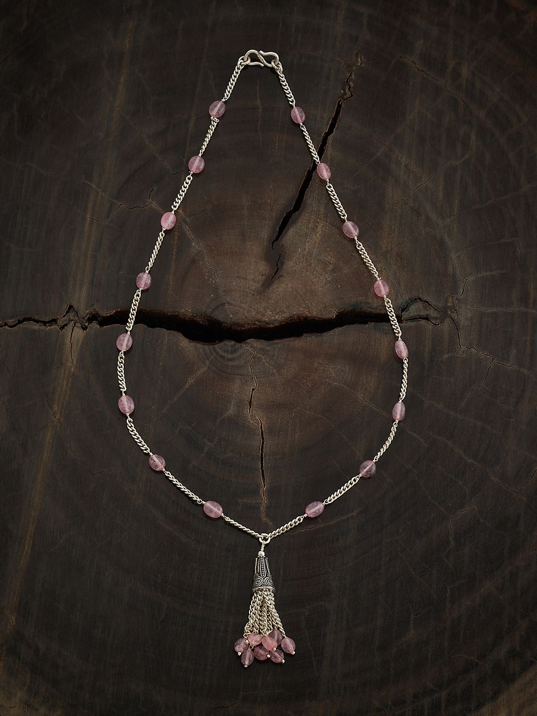 

Kushal's Fashion Jewellery Women Silver Rhodium-Plated Oxidised Necklace