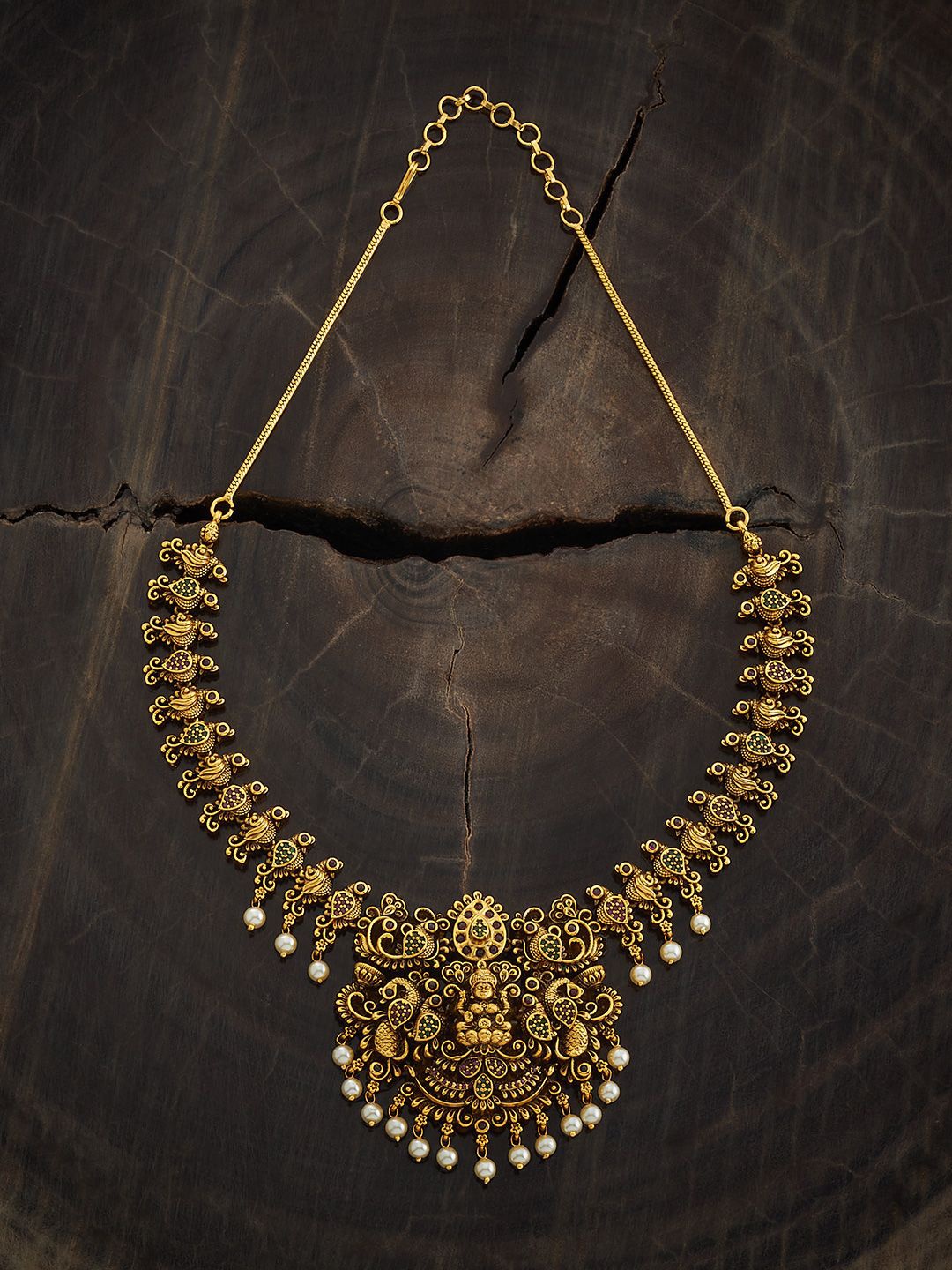 

Kushal's Fashion Jewellery Women Copper Gold-Plated Antique Necklace