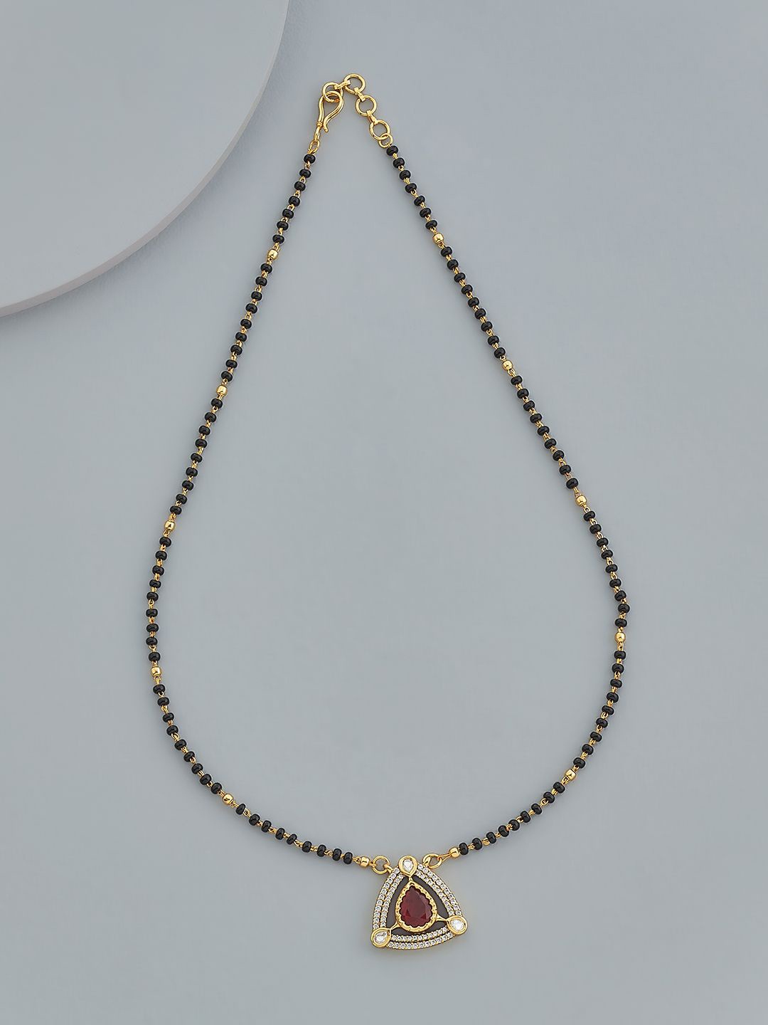 

Kushal's Fashion Jewellery Women Artificial Stones and Beads Mangalsutra, Gold