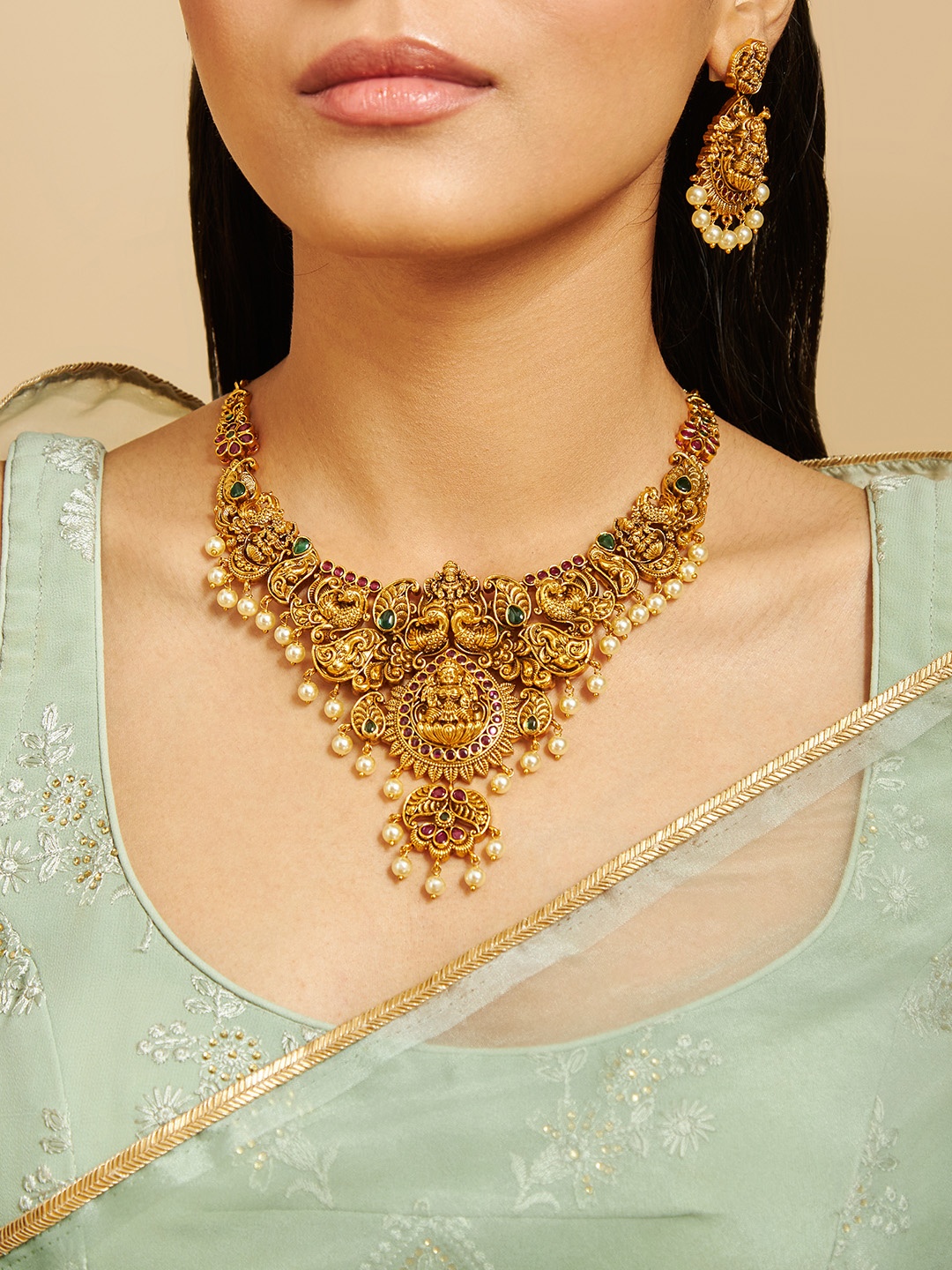 

Kushal's Fashion Jewellery Gold-Plated Beaded Jewellery Set