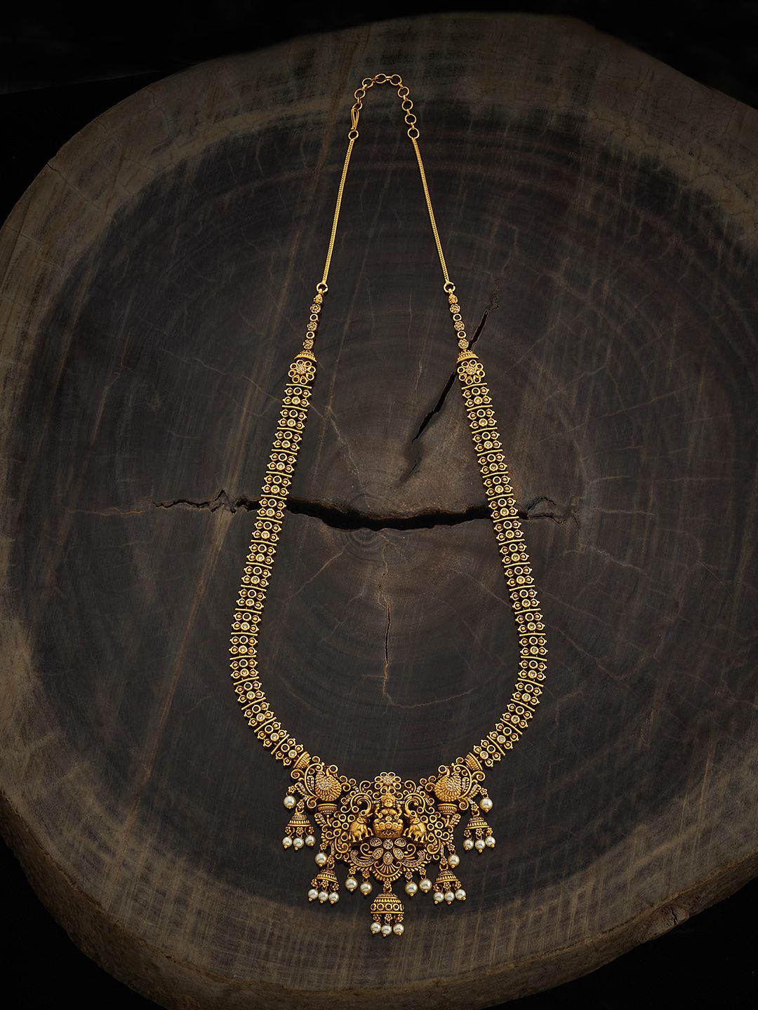 

Kushal's Fashion Jewellery Copper Gold-Plated Antique Necklace