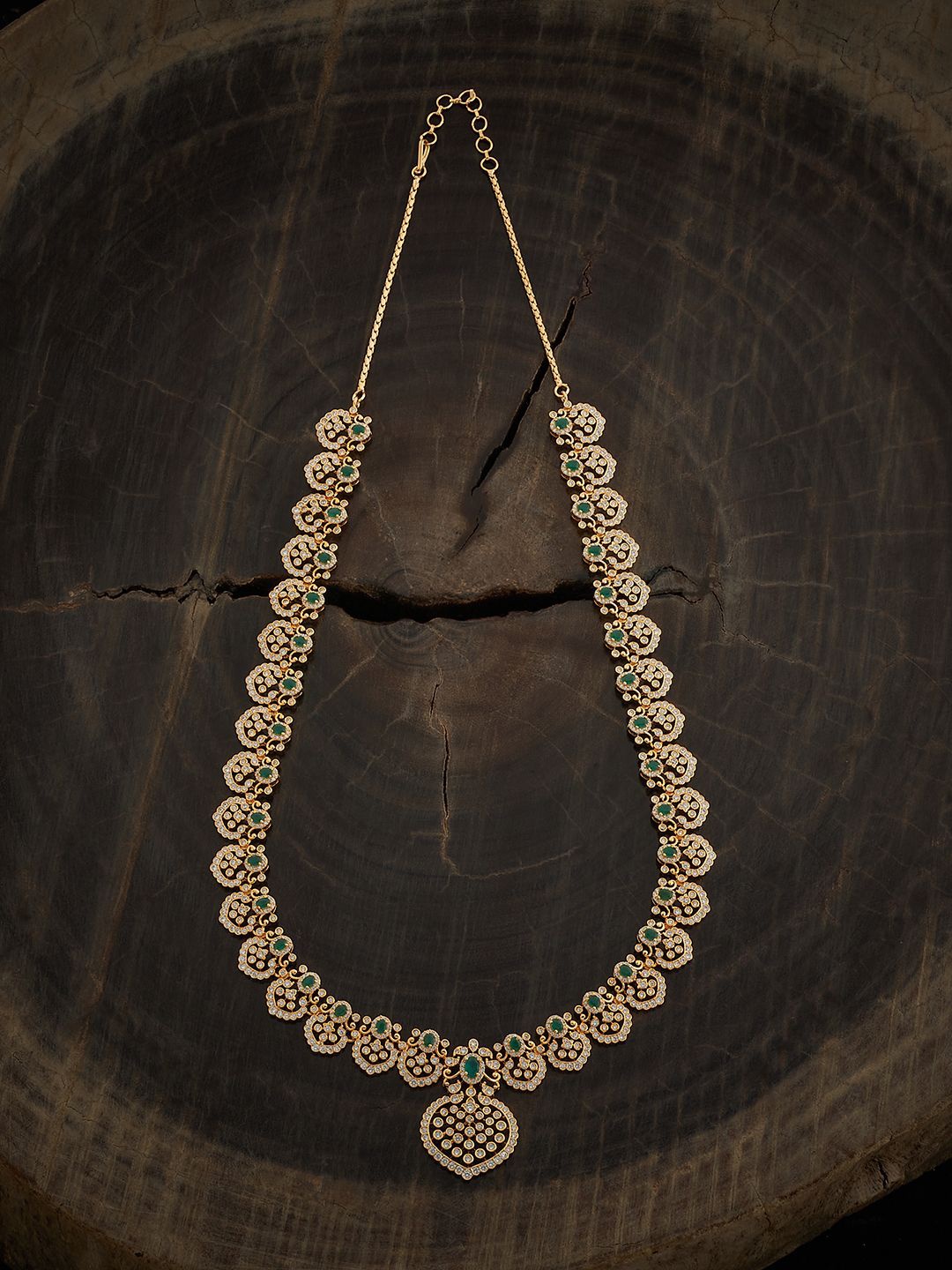 

Kushal's Fashion Jewellery Women Cubic Zirconia Copper Gold-Plated Necklace