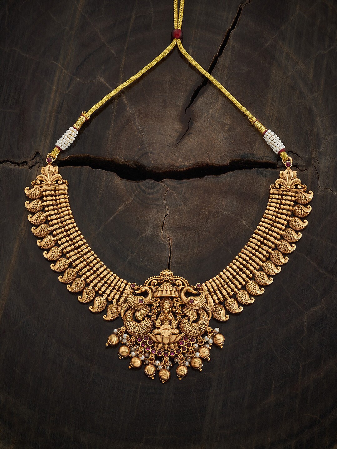 

Kushal's Fashion Jewellery Women Copper Gold-Plated Antique Necklace