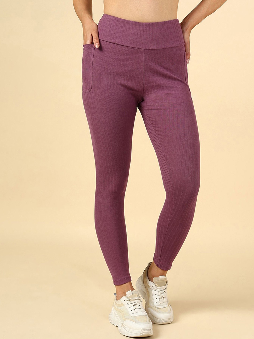 

House Of Zelena Women Ankle Length Maternity Tights, Rose gold