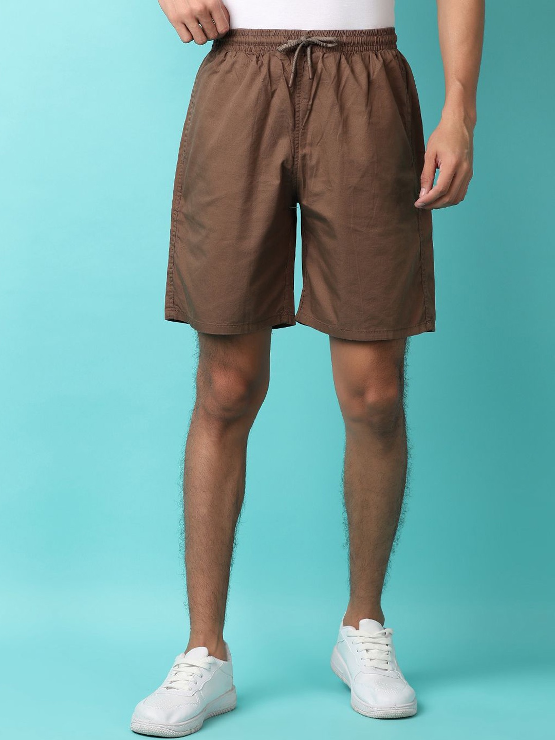

V-Mart Men Solid Shorts, Brown