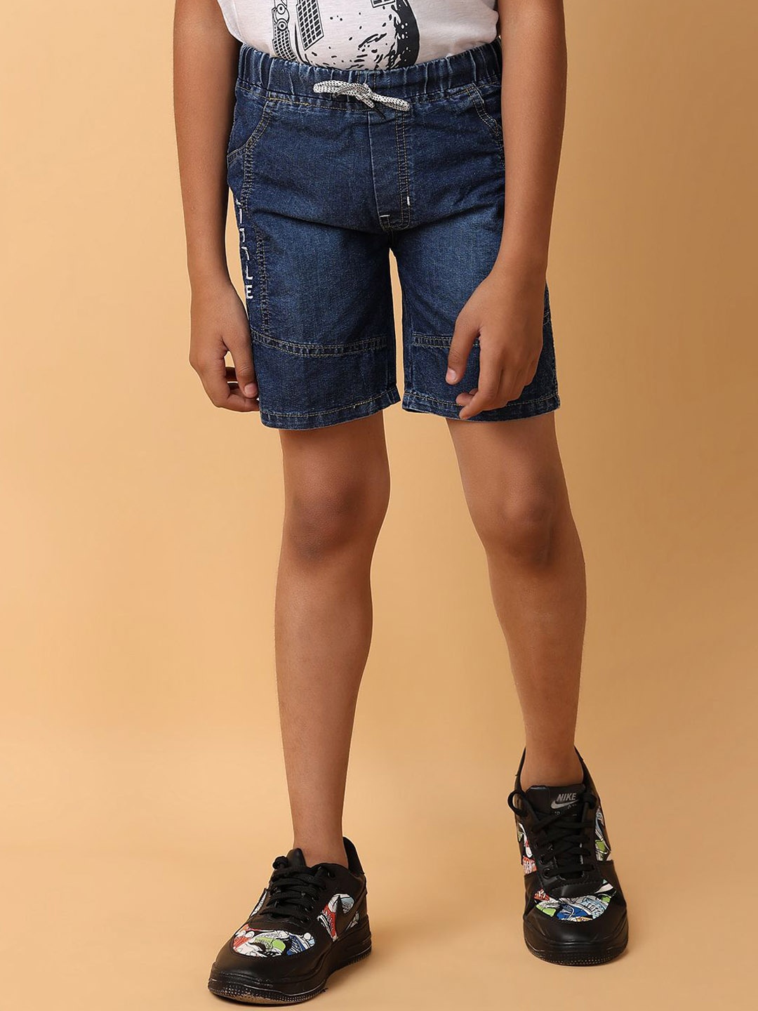 

V-Mart Boys Washed Denim Denim Shorts Technology, Blue