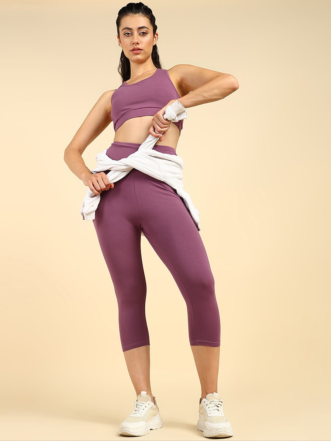 

House Of Zelena Three-Fourth Length Maternity Tights, Rose gold