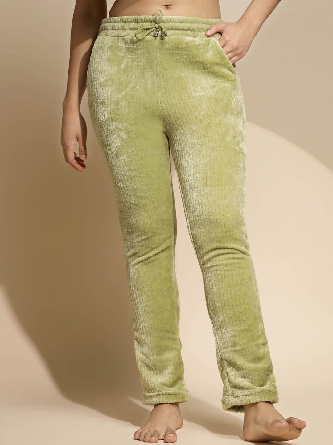 

Global Republic Women Printed Relaxed Straight Leg Wrinkle Free Trousers, Green