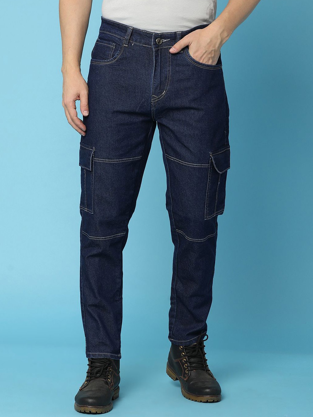 

V-Mart Men Highly Distressed Jeans, Blue