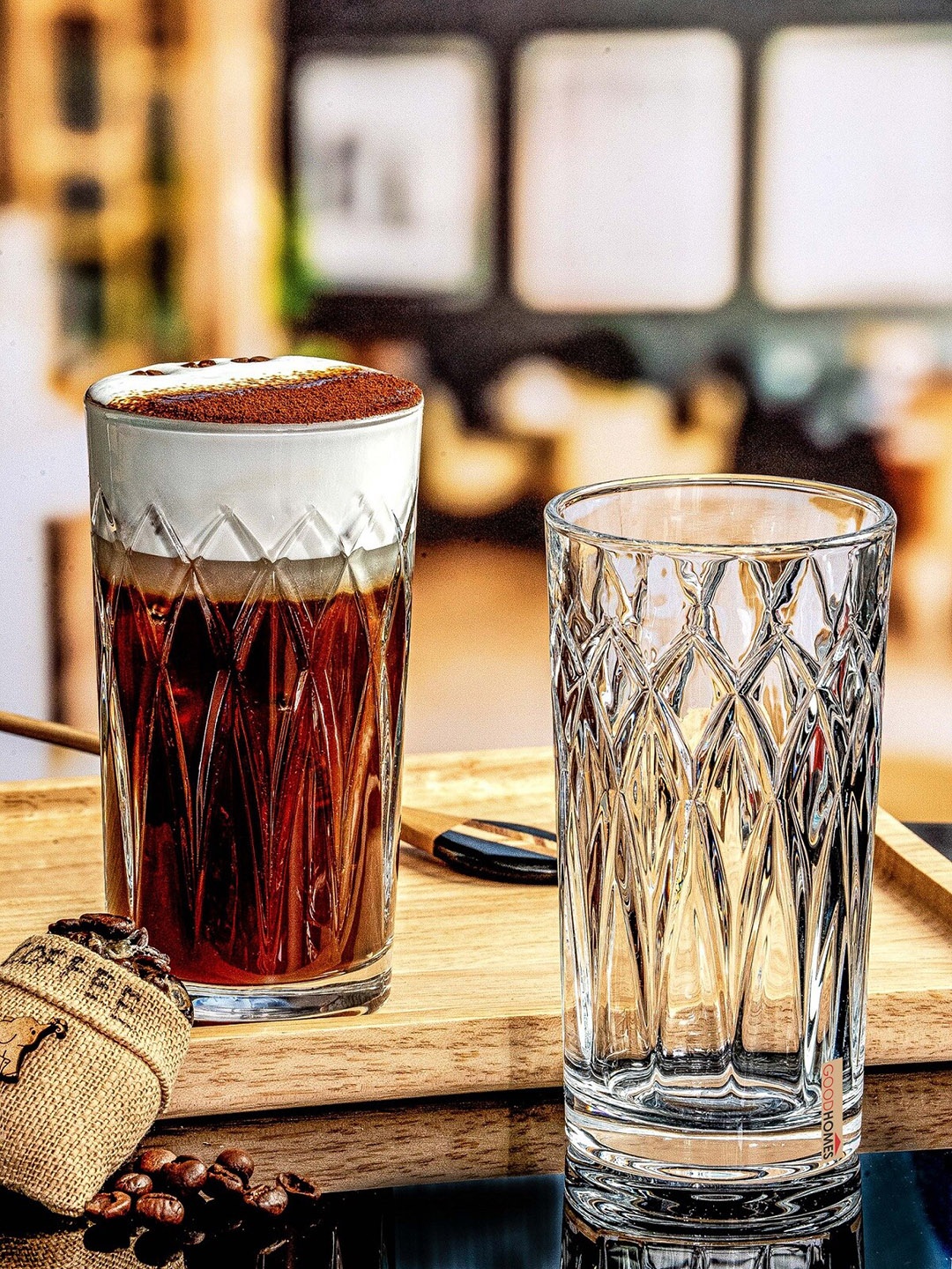 

GOODHOMES 6-Pcs Transparent Glass Water Glass 255ml