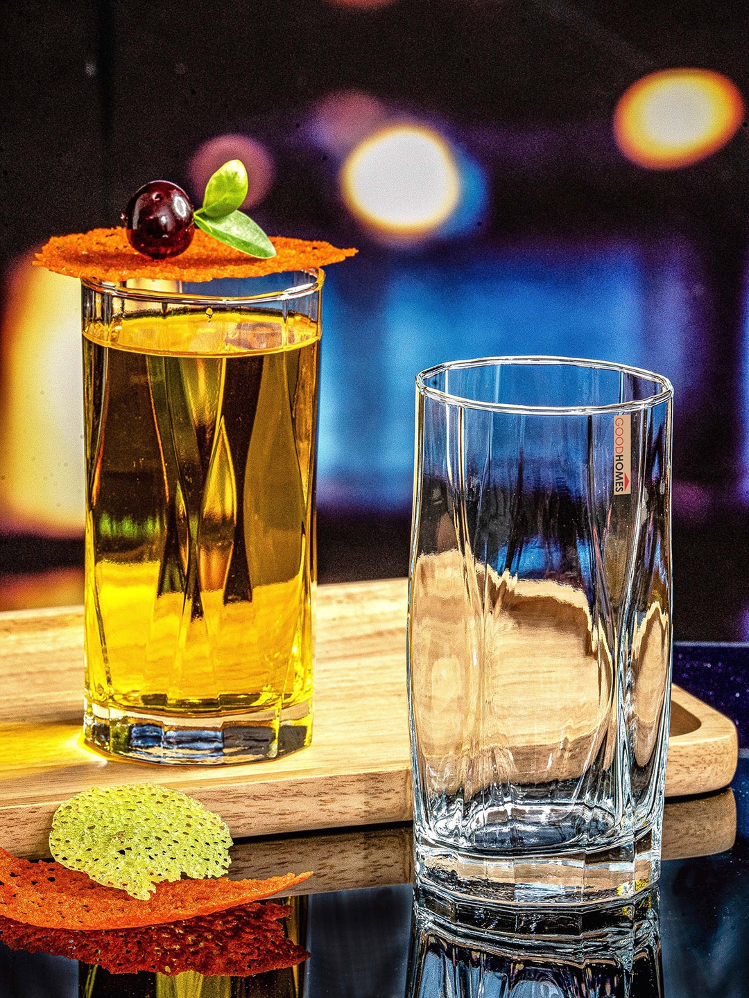 

GOODHOMES 6-Pcs Transparent Glass Tumbler Water Glass 425ml