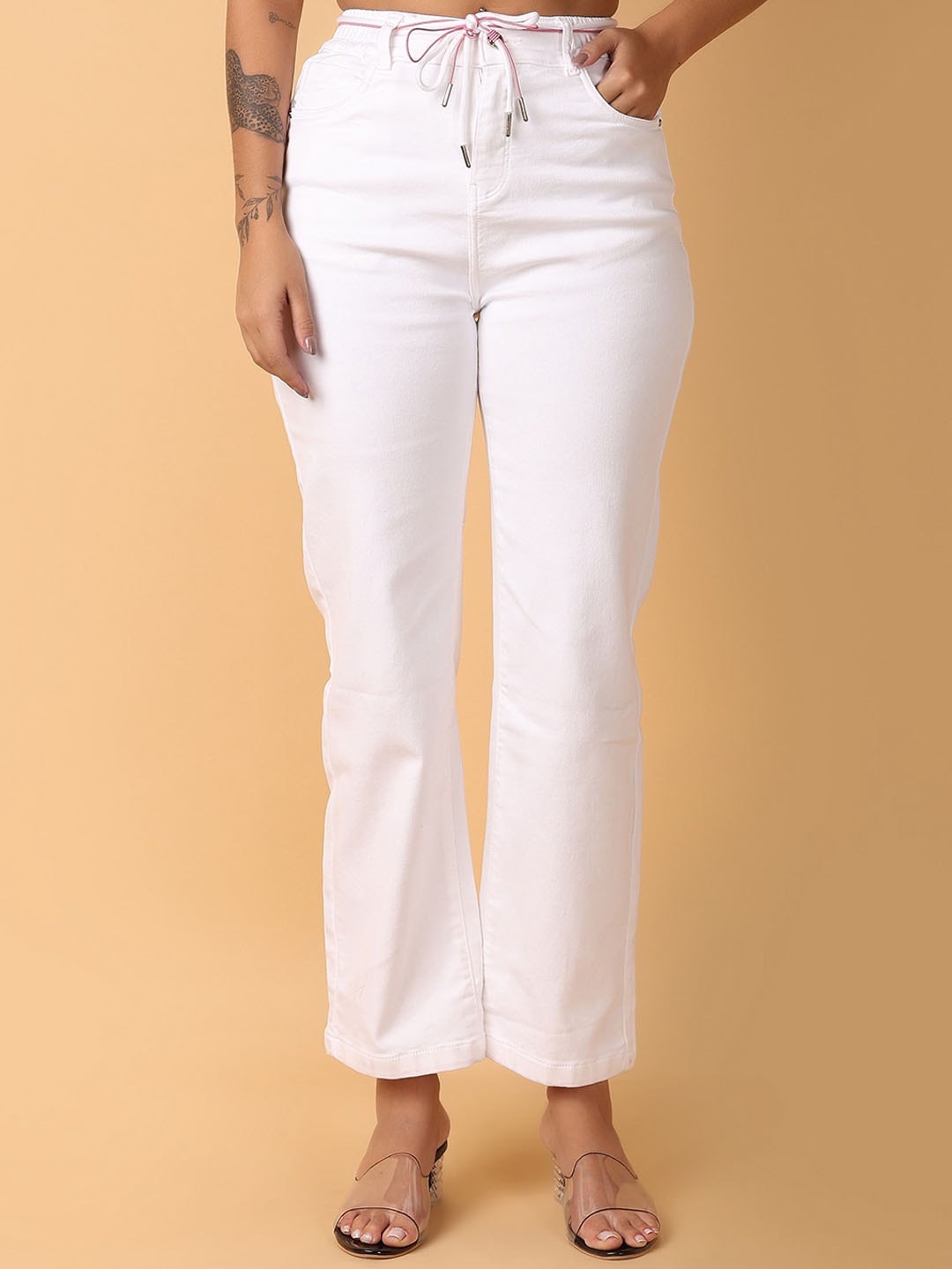 

V-Mart Women High-Rise Jeans, White
