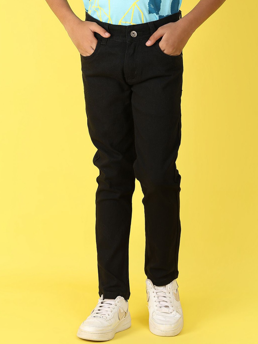 

V-Mart Boys Low Distress Jeans, Black