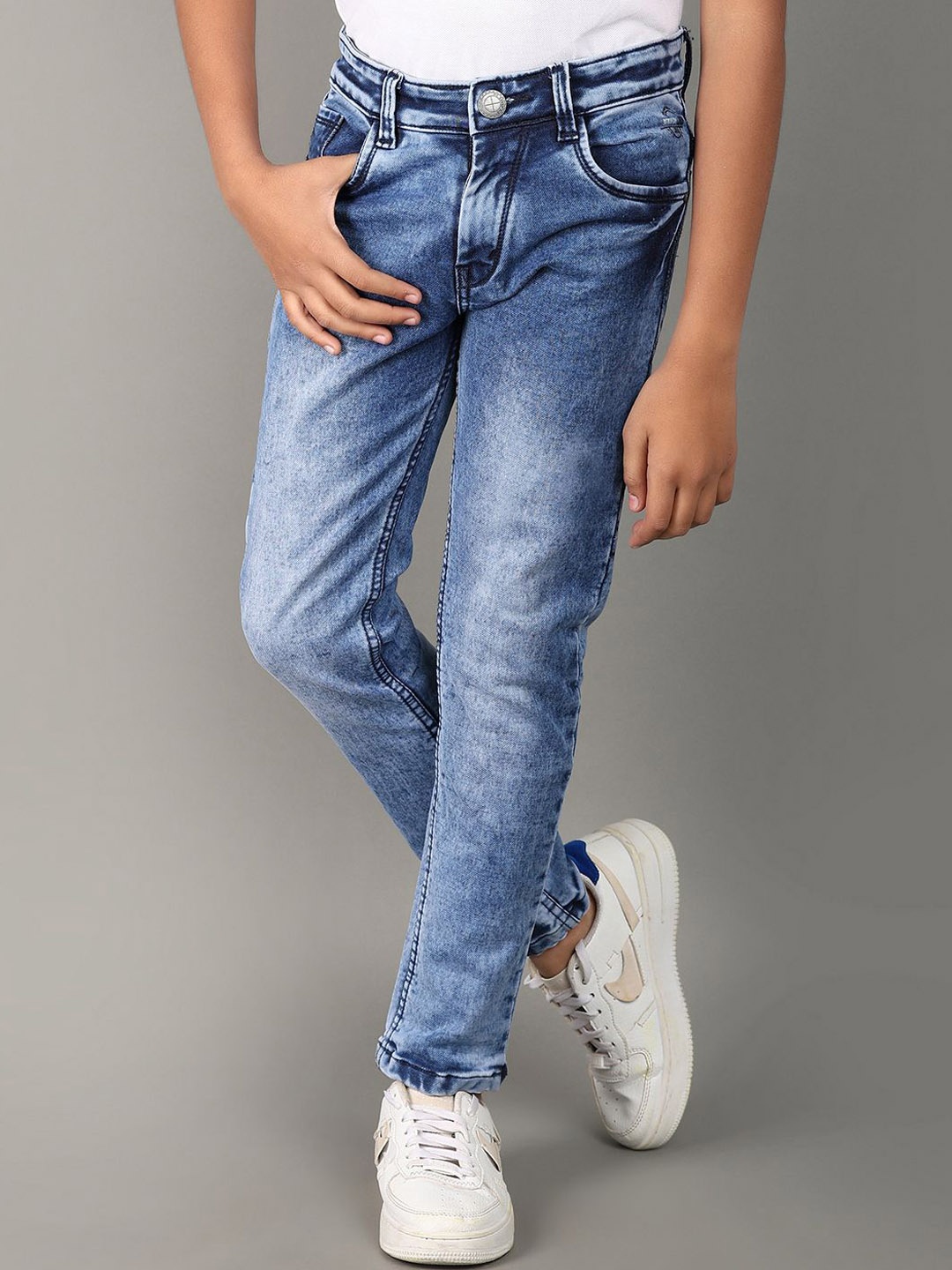 

V-Mart Boys Heavy Fade Jeans, Blue