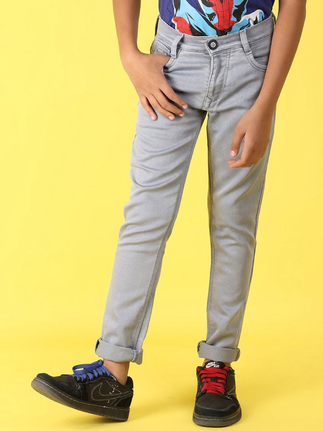 

V-Mart Boys Mid Rise Jeans, Grey