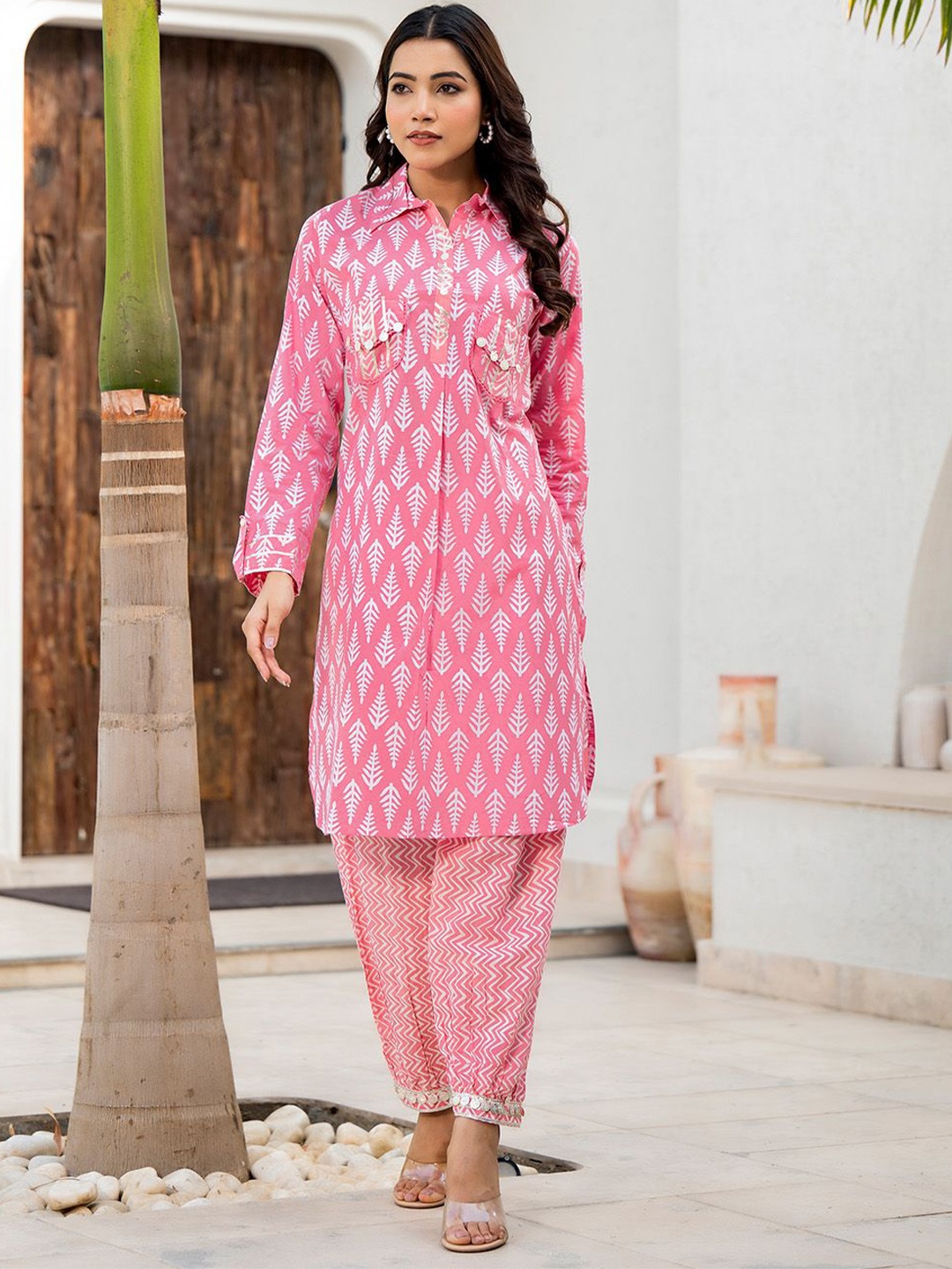 

ARAVALII Women Printed Pyjamas, Pink