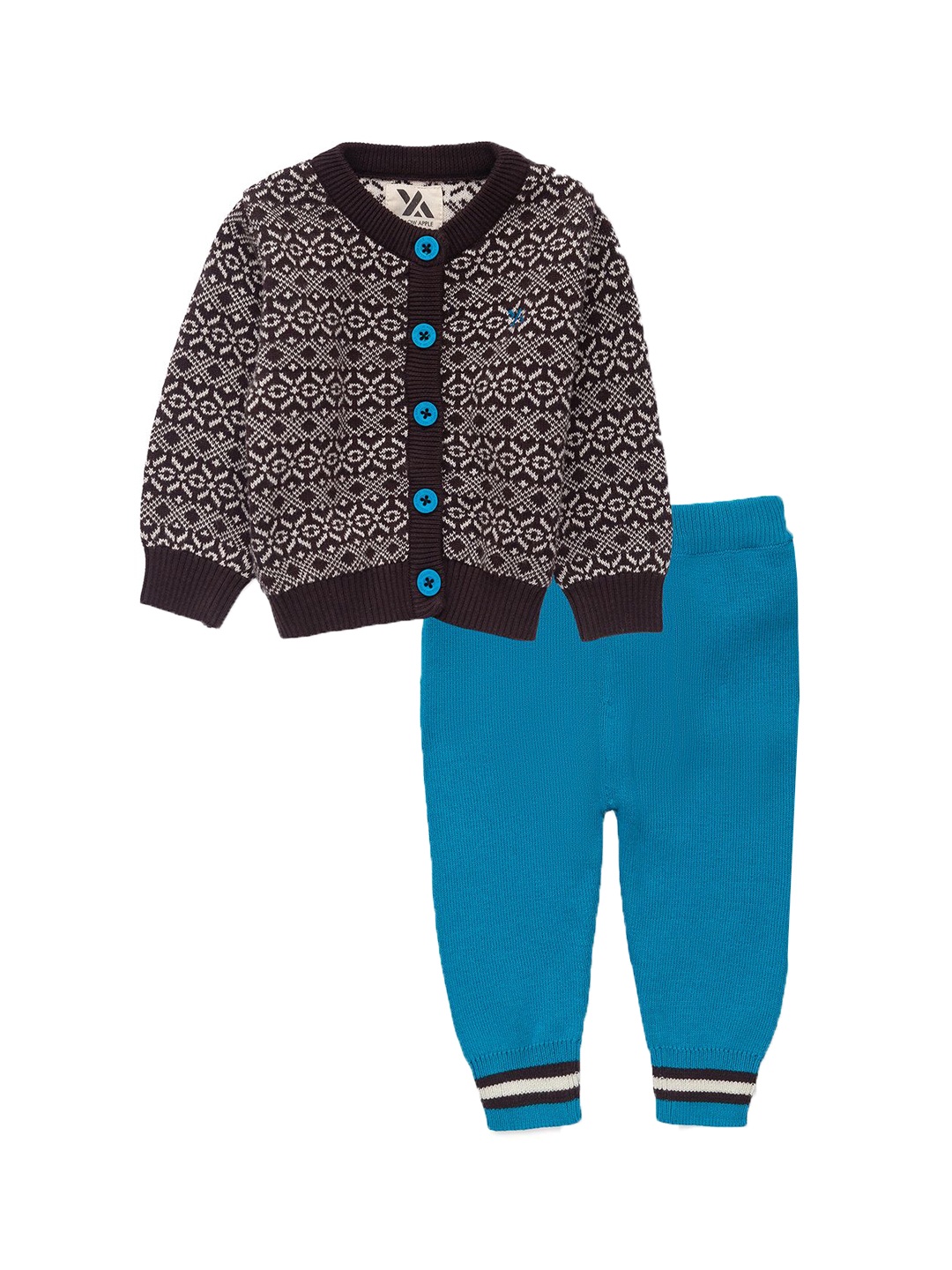 

Yellow Apple Infants Printed Thermal Set, Brown