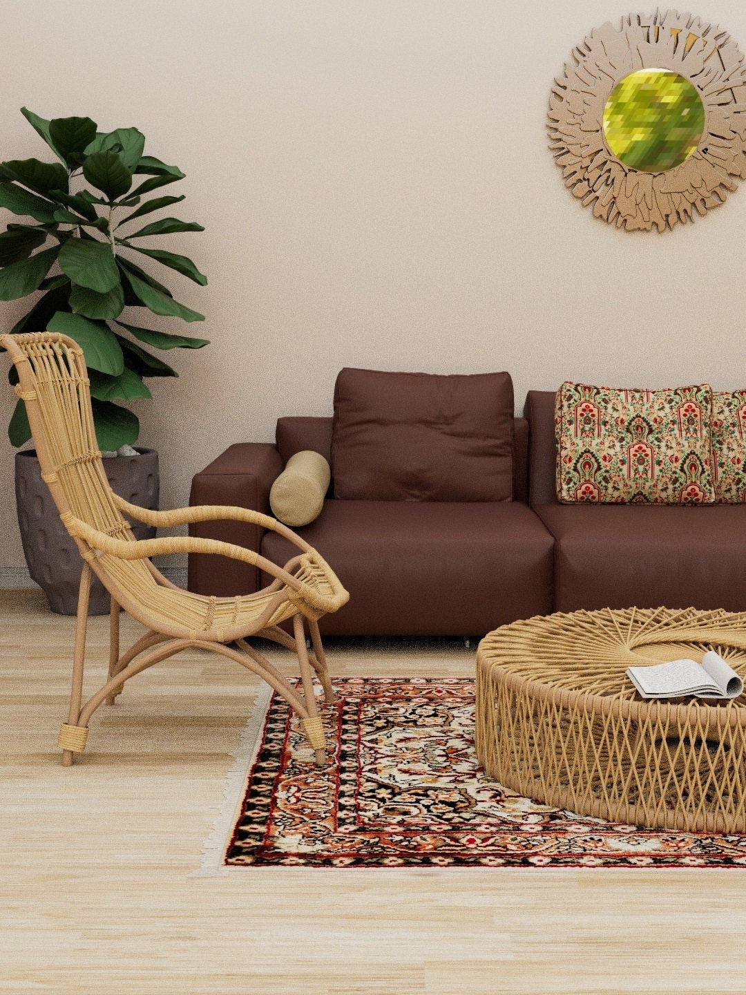 

Exotic India Beige Traditional Shaggy Other Carpet
