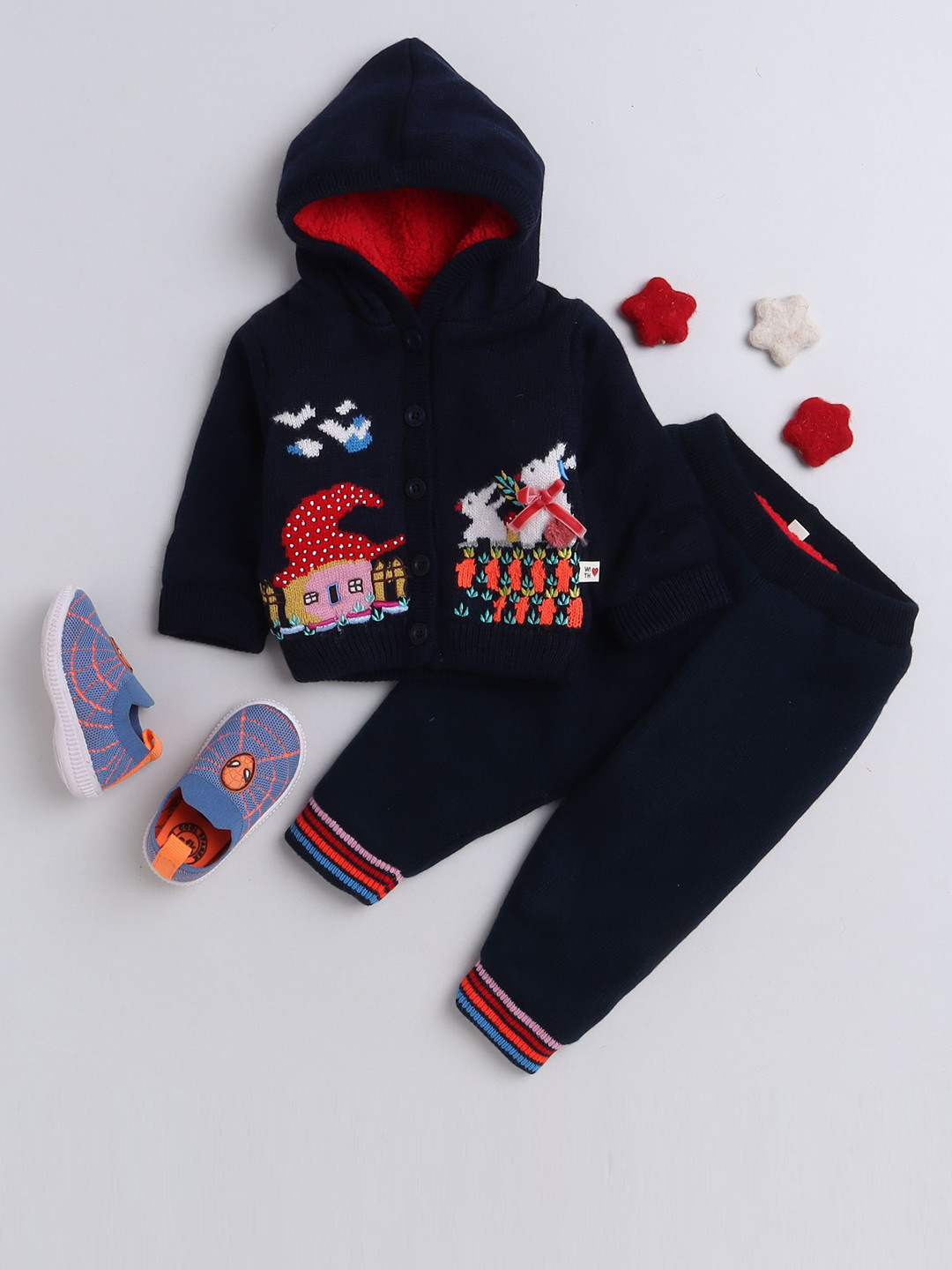 

Yellow Apple Kids Unisex Printed Thermal Set, Navy blue