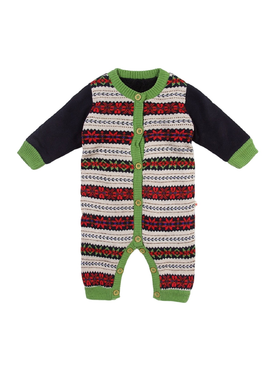 

Yellow Apple Infants Printed Rompers, Navy blue