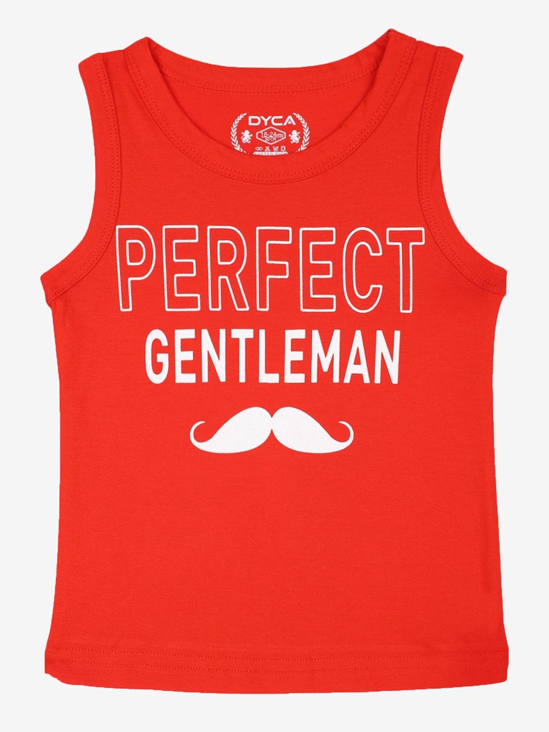 

DYCA Boys Typography Printed Round Neck T-shirt, Red