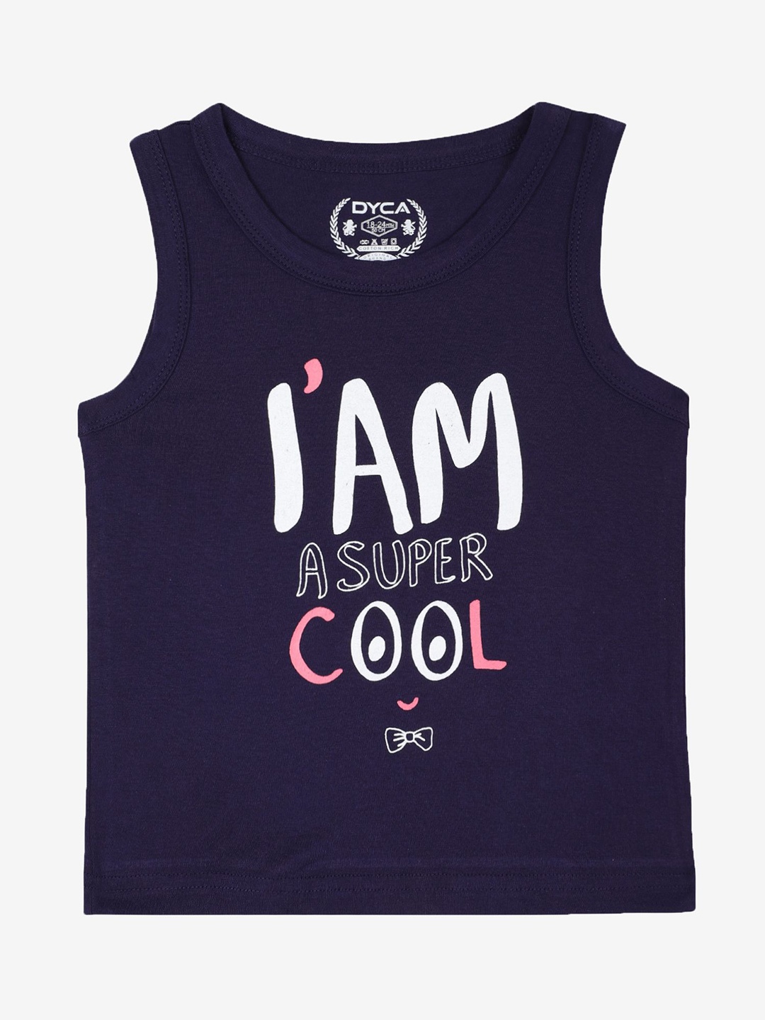 

DYCA Boys Typography Printed Nautical Round Neck T-shirt, Navy blue