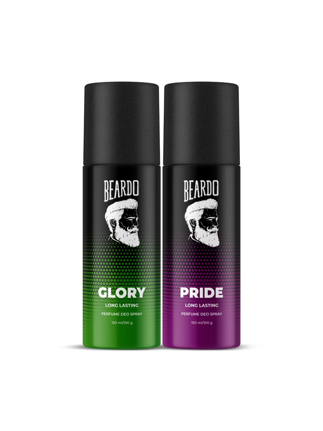

BEARDO Men Set Of 2 Long Lasting Deodorant Sprays - Glory & Pride - 100g Each, Black